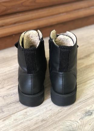 Кожаные ботинки утепленные сапоги zara mango6 фото