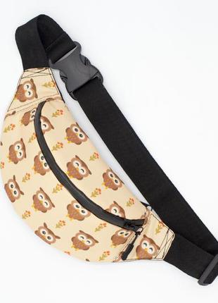 Детская сумка бананка сумка на пояс, бананка сови (від 8-9 років) детская бананка,