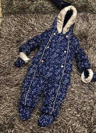 Стильний дуже теплий комбінезон