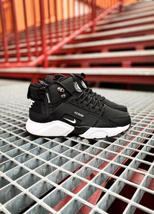 Зимние кроссовки nike huarache winter acronym black white 40-41-42-43-448 фото