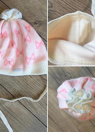 Шапочка для девочки 3-6 mes
