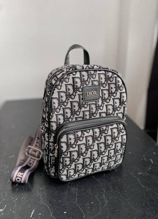 Рюкзак женский серый/черный (сумка, клатч, кошелек)