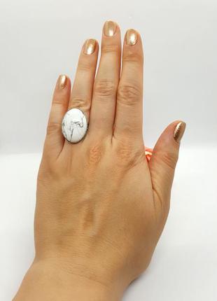💍⛅️ стильное кольцо овал натуральный камень кахолонг7 фото