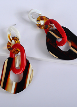 Стильні сережки ланки