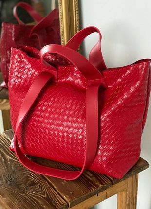 Красная женская сумка3 фото
