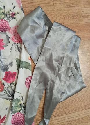 Легкое платье с поясом 3