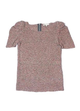 Льняная плетёная футболка  maje 1 топ sandro кофточка