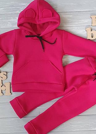 Теплий спортивний костюм на дівчинку. трехнить з начосом!