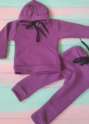 Теплый спортивный костюм на девочку. трехнить с начесом!