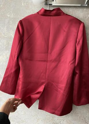 Нереально красивий блайзер піджак червоний винний10 фото