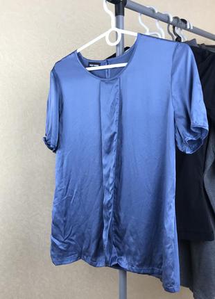 Шелковая нежно голубая футболка от gerry weber vn71 фото