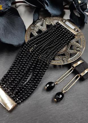 Браслет и серьги из агата