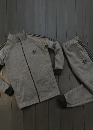 Спортивний костюм adidas осінь-зима утеплений на флісі
