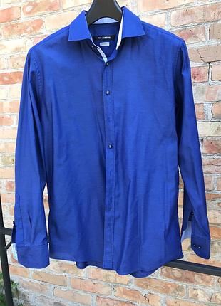 Нарядная мужская рубашка приталенная shape fit roy robson