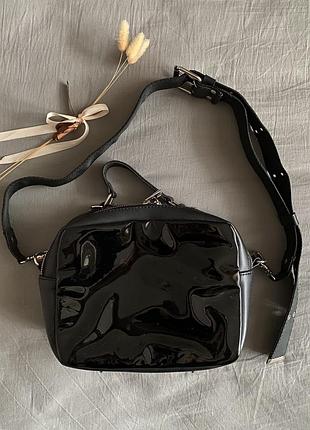 🏷 сумка на широкому ремені еко шкіра + лак