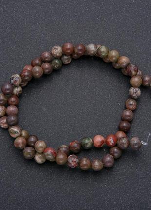 Намистини натуральний камінь яшма пікассо