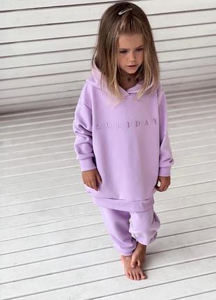 Костюм с худи на флисе 110-134 р-р