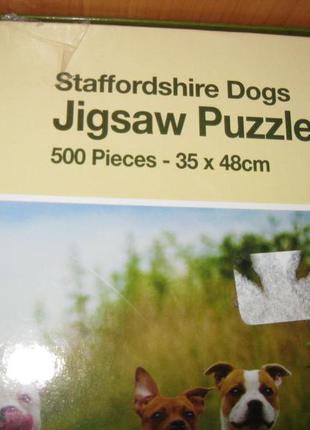 .пазлы "jigsaw 500 шт. "staffordshire dogs "4 фото