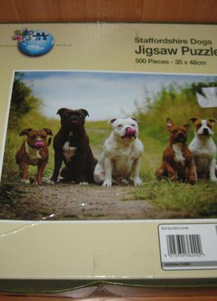 .пазлы "jigsaw 500 шт. "staffordshire dogs "2 фото