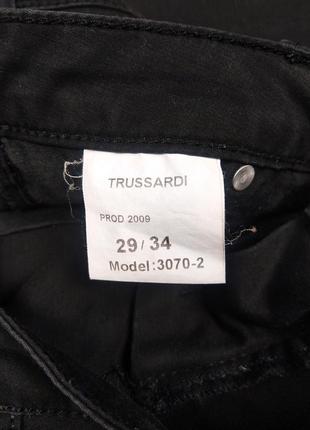 Черные женские зауженные джинсы trussardi оригинал10 фото