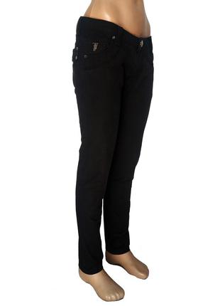 Черные женские зауженные джинсы trussardi оригинал2 фото