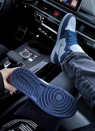 Air jordan 1 retro navy blue white женские кроссовки найк аир джордан наложенный платёж купить5 фото