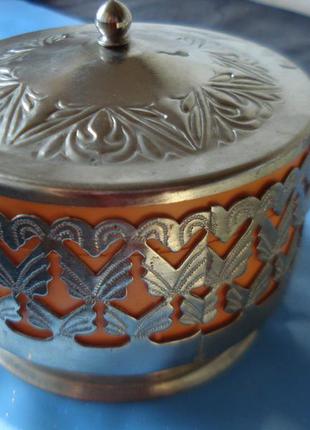 Сахарница мельхиор винтажная ссср