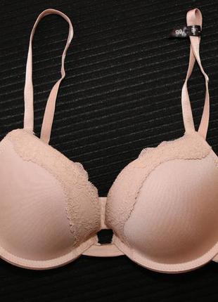 70в - 32в базовый гладкий телесный бюстгальтер пуш-ап с кружевной окантовкой
