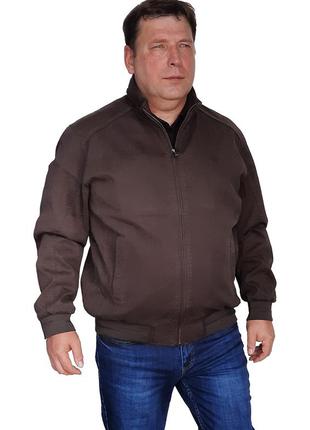 Осіння чоловіча куртка пілот великого розміру з натуральної тканини