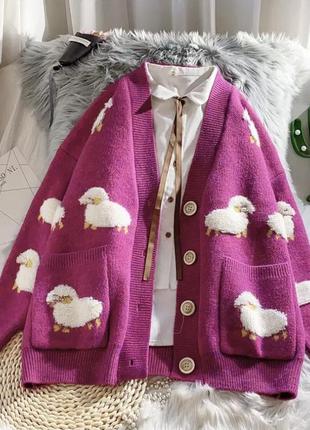 Зимовий светрик/кардиган з вівцями