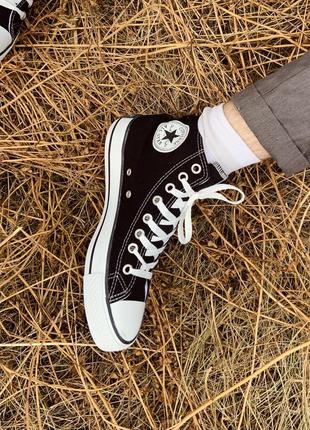 Кеды converse черные высокие chuck taylor high black4 фото