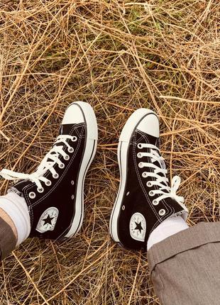 Кеды converse черные высокие chuck taylor high black6 фото