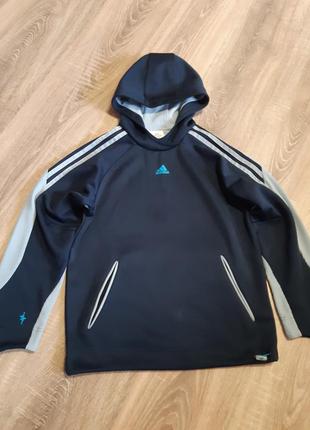 Винтажная спортивная кофта худи adidas с капюшоном