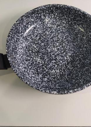 Гранітна сковорода з кришкою. діаметр 26 см4 фото
