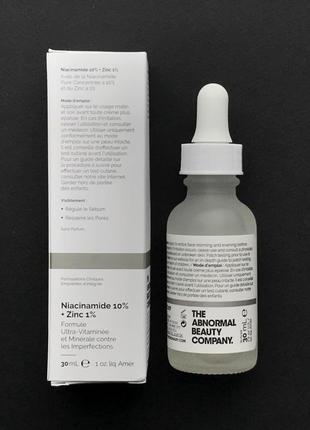 Сыворотка для идеальной кожи the ordinary niacinamide 10% zinc 1% oil control serum цинк ниацинамид4 фото