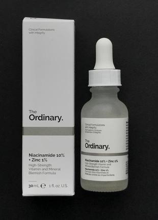 Сыворотка для идеальной кожи the ordinary niacinamide 10% zinc 1% oil control serum цинк ниацинамид3 фото