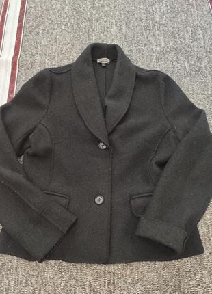 Пиджак жакет черный женский из 100% валеной шерсти, оригинал, германия9 фото