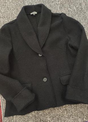 Пиджак жакет черный женский из 100% валеной шерсти, оригинал, германия8 фото