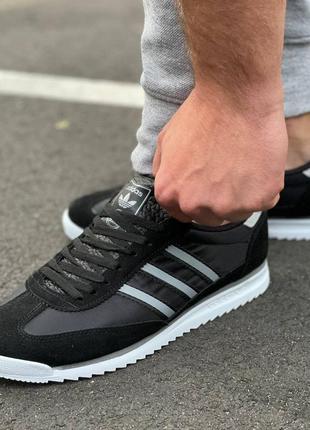 Мужские черно-белые замшевые осенние кроссовки adidas 🆕демисезоные адидас3 фото