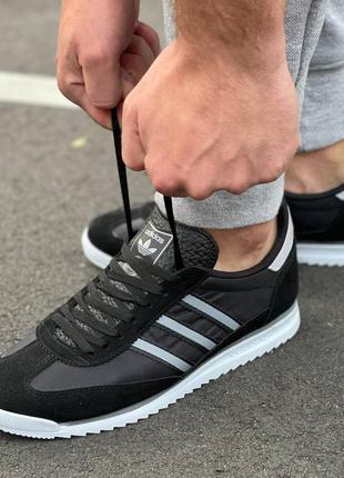 Мужские черно-белые замшевые осенние кроссовки adidas 🆕демисезоные адидас6 фото