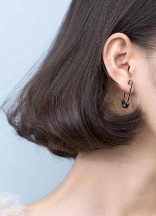 Сережки-голки срібні, срібло 925 проби