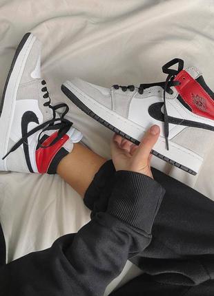 Кросівки nike air jordan 1 high retro “light smoke grey”3 фото