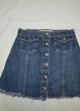 Юбка джинсовая модная трапеция на 11/12 лет рост 152 см