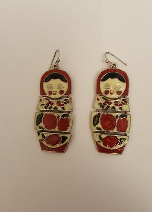 Серьги "матрешки".