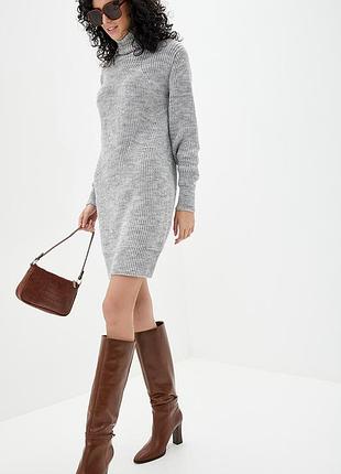 Теплое вязанное платье 3