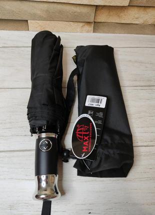 Зонт автомат с двойными спицами чёрный унисекс