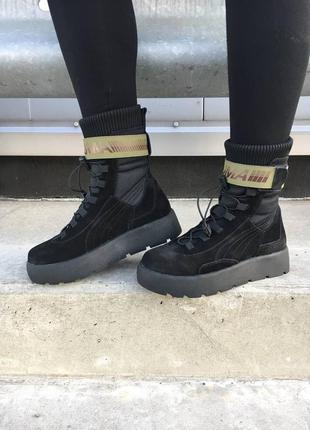 Ботинки puma x fenty scuba boot черные