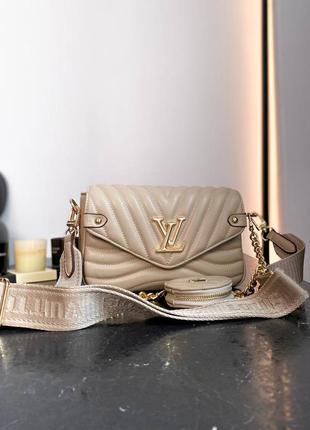 🖤🖤🖤сумка в стиле  vuitton new wave multi-pochette beige10 фото