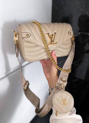 🖤🖤🖤сумка в стиле  vuitton new wave multi-pochette beige4 фото