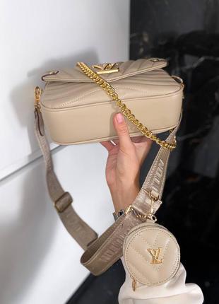 🖤🖤🖤сумка в стиле  vuitton new wave multi-pochette beige6 фото